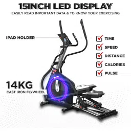 PowerMax Fitness EC-1800 Elliptical Trainer (Black) image 4