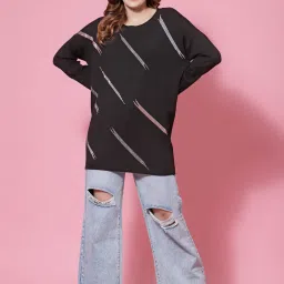 Mafadeny Black Embellished Sweater image 4