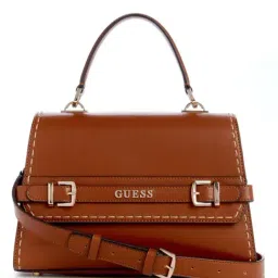 GUESS Cognac SESTRI Medium Satchel-image-3