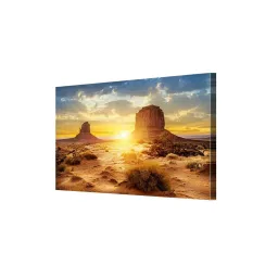 999store Brown & Blue Sunset At The Sisters Canvas Painting image 3