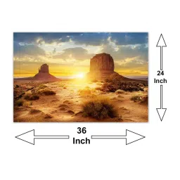 999store Brown & Blue Sunset At The Sisters Canvas Painting image 5