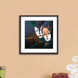 999store Black & Grey Radha Krishna Poster image 1