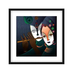 999store Black & Grey Radha Krishna Poster image 2