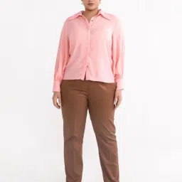 Qua Salmon Pink Long-Collared Bishop Shirt image 4