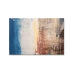 999store Brown & Blue Abstract Framed Canvas Painting image 2