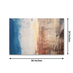 999store Brown & Blue Abstract Framed Canvas Painting image 5