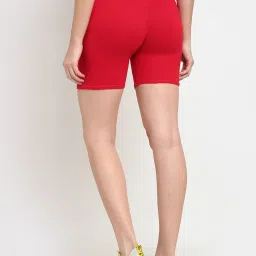 Gracit White & Red Cotton Sports Shorts - Pack Of 2 image 5