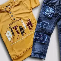 Gori Garmentss Boys Printed T-shirt with Trousers image 2