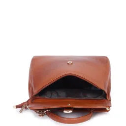 Teakwood Leathers Tan Solid Medium Satchel Handbag image 4