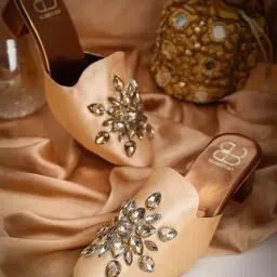 Glam Story Women's Masakali Beige Mule Shoes-picture-25