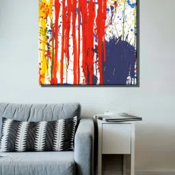 999store Red & Blue Abstract Modern Painting For Office image 1