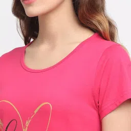 Kanvin Pink Graphic Print Pajama Set image 5