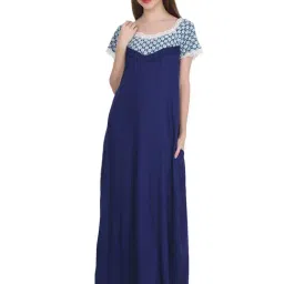 PATRORNA Royal Blue Lace Nighty-picture-12