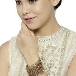 Priyaasi Multicolored Round Bangle - Set of 16-picture-14