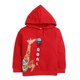 Bumzee Kids Red Printed Hoodie-picture-31
