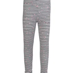 Jockey Kids White & Black Cotton Striped Leggings-picture-28