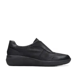 Clarks Women's Kayleigh Peak Black Wedge Loafers-picture-10