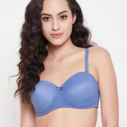 Clovia Blue Full Coverage Padded Balconette Bra-image-49
