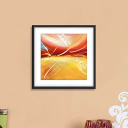 999store Yellow & Orange Abstract Pattern Poster image 1