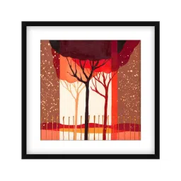 999store Brown & Orange Leafless Tree Poster image 2