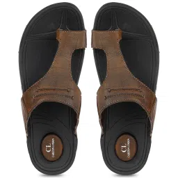 Carlton London Men's Brown Toe Ring Sandals image 3
