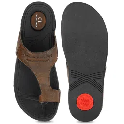 Carlton London Men's Brown Toe Ring Sandals image 5