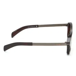 IRUS By IDEE Brown Rectangular Sunglasses for Men image 4