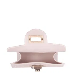 London Rag Dusky Pink Quilted Small Sling Handbag image 4