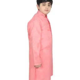 SG Yuvraj Kids Pink Cotton Kurta image 4