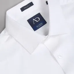 AD by Arvind White Regular Fit Textured Shirt image 4