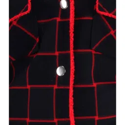 Cutecumber Kids Navy Checks Full Sleeves Jacket image 5