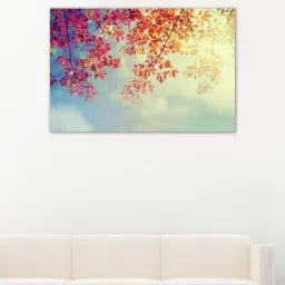 999store White & Orange Foliage In The Autumn Park Canvas Painting image 1