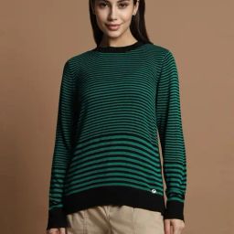 Allen Solly Green Striped Top-picture-19