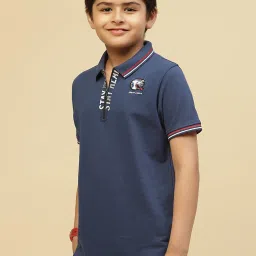Monte Carlo Kids Blue Solid T-Shirt image 4
