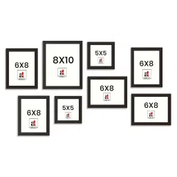 Art Street Black Synthetic Crux Wall Photo Frame - Set of 8 image 4