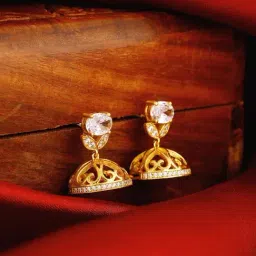 GIVA 92.5 Sterling Silver Beautiful Bloom Jhumki for Women-picture-46