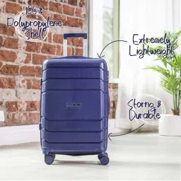 Nasher Miles Lisbon Polypropylene 65 cms Dark Blue Hardsided Check-in Trolley Bag image 4