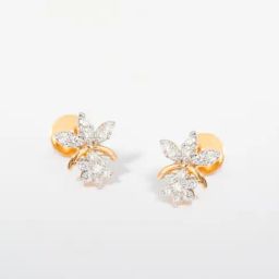 P.N.Gadgil Jewellers 14k Yellow Gold Vineyard Vision Diamond Stud Earrings-picture-9
