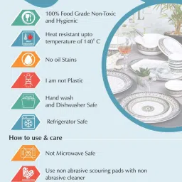 Servewell Bamboo Delite Melamine 28 cm Dinner Plates - Set of 6 image 4