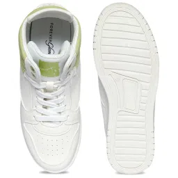 Forever Glam by Pantaloons Women's White Ankle High Sneakers image 4