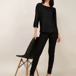 PATRORNA Black Regular Fit Top image 4