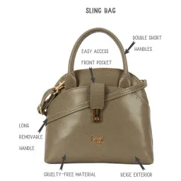 Baggit Olive Solid Medium Handbag image 4