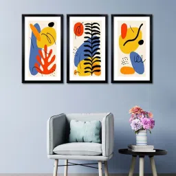 999store Multicolor Leaves Abstract Canvas Painting image 1