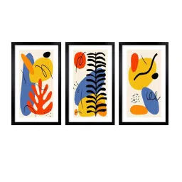 999store Multicolor Leaves Abstract Canvas Painting image 2