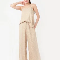 Zink London Beige Printed Trousers image 4