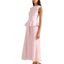 forever new Luella Pleat Mixed Midi Dress image 3
