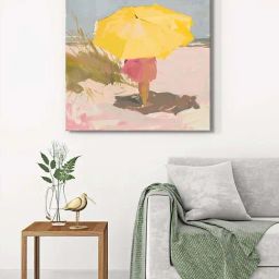 999Store Multicolor Canvas Child Under Umbrella Wrapped Painting-picture-45