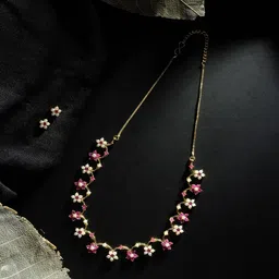 Niscka Gold-Plated Stone-Studded Jewellery Set-image-27