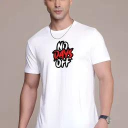 KAIDO Typography Printed Round Neck Cotton T-shirt-picture-28