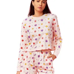 The Souled Store Pink Printed Top with Shorts image 1